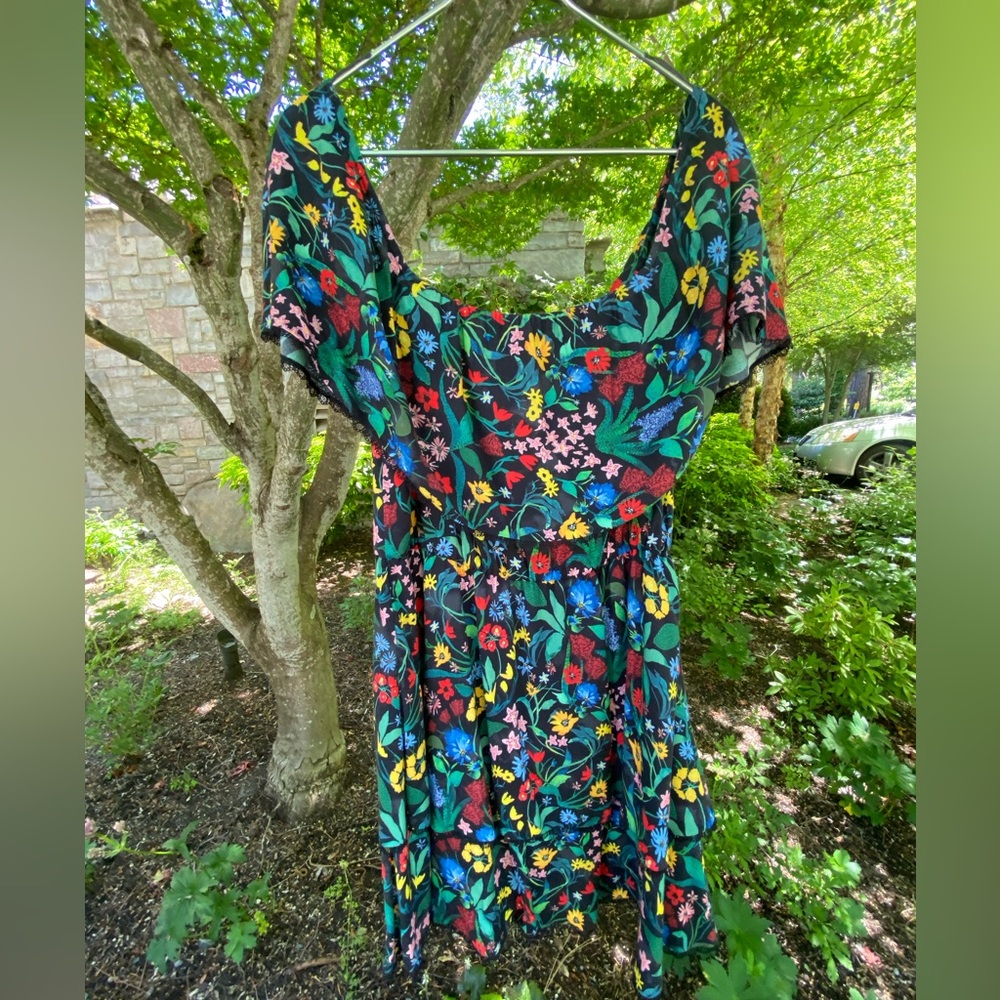 ALICE + OLIVIA Floral Print Mini Dress